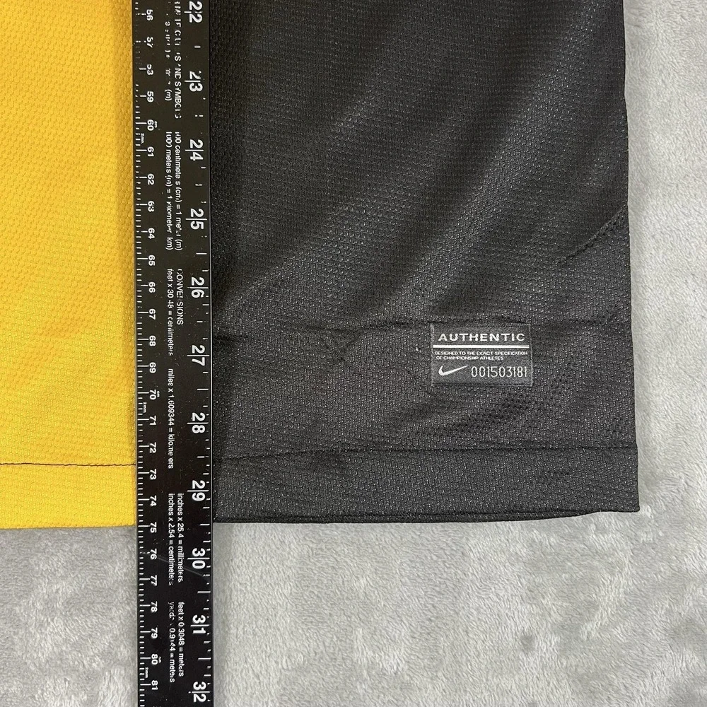 Malaysia Soccer Jersey Mens XL Yellow Black Nike Dri Fit Long Sleeve 2012